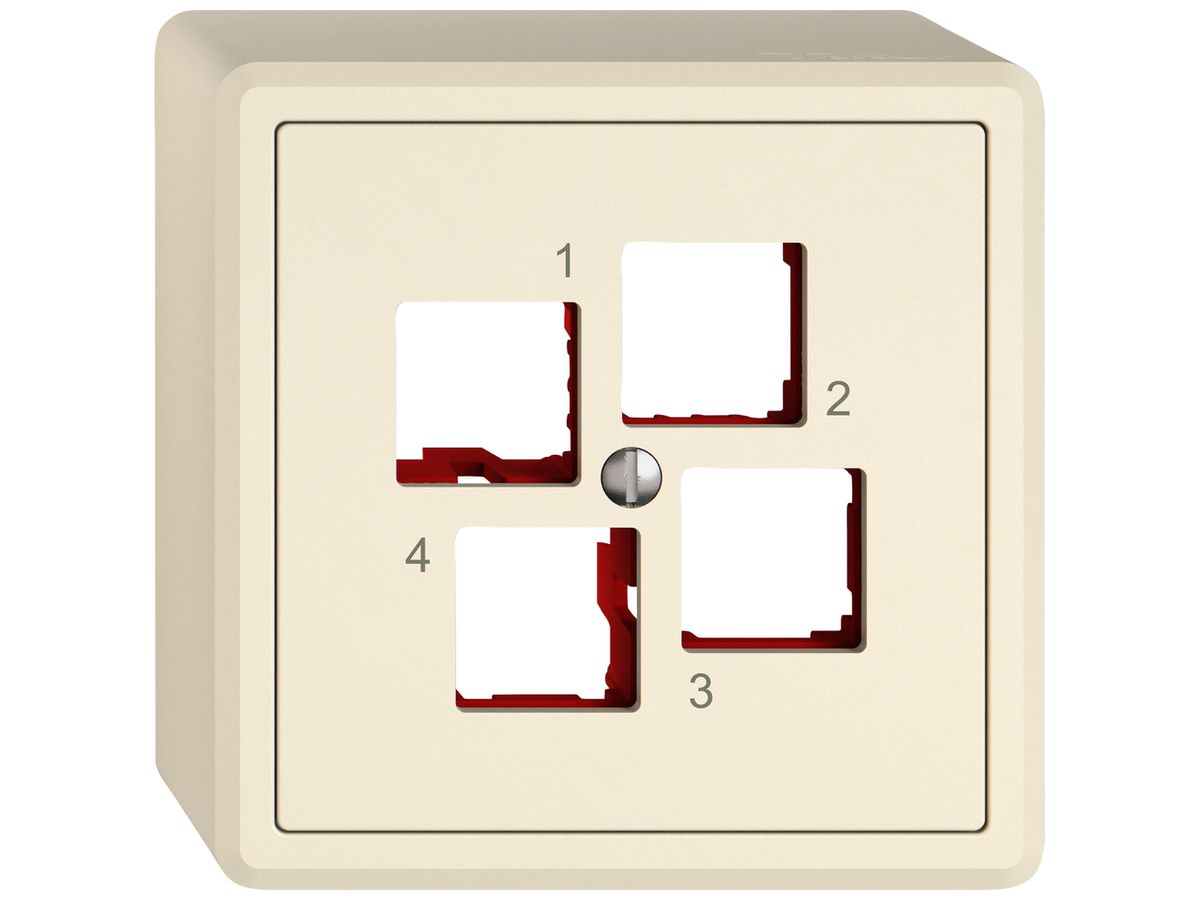 AP-Montageset EDIZIO.liv EASYNET S-One SNAPFIX® gerade 4×RJ45 cr