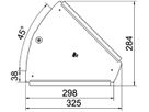 Deckel BET RBD 45° 300×325mm Stahl bandverzinkt