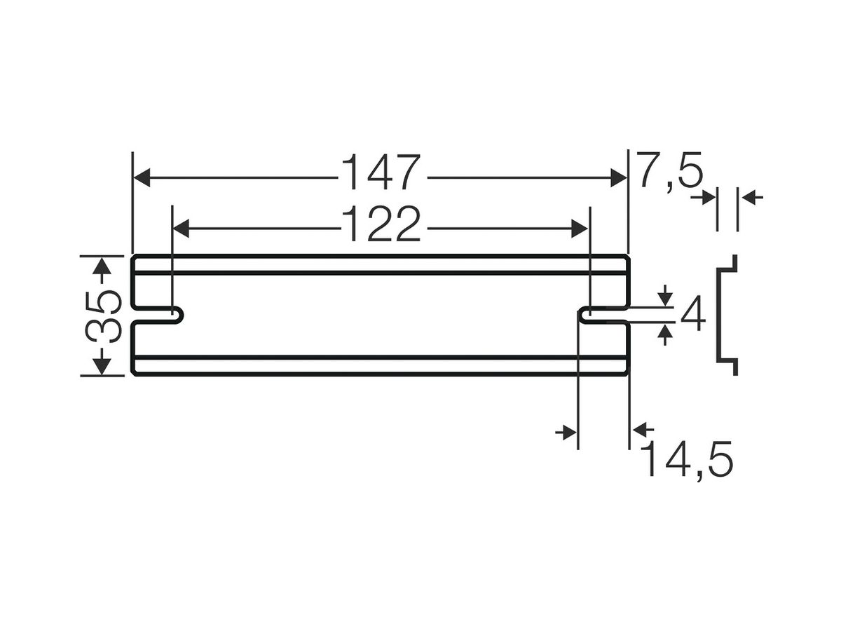 Tragschiene Hensel für KF 10 147mm