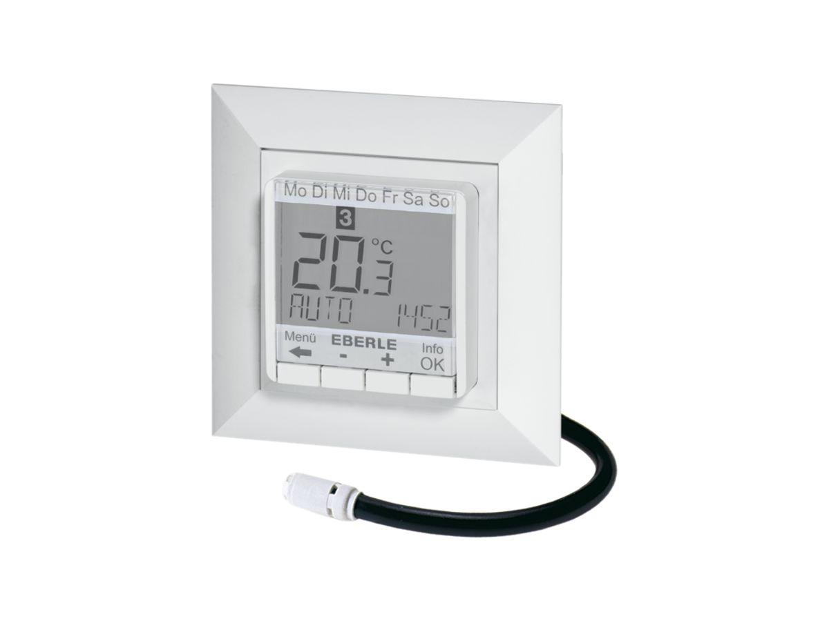 UP-Uhrenthermostat Eberle FIT 3F CH, Display weiss, 230V 1S 10…40°C, ws