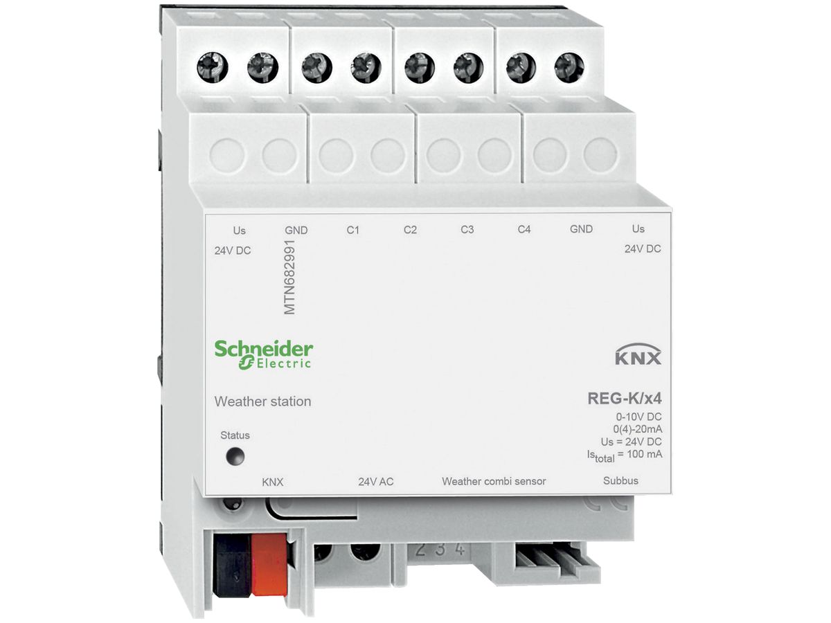 REG-Wetterstation KNX Schneider Electric 4×24V MTN682991