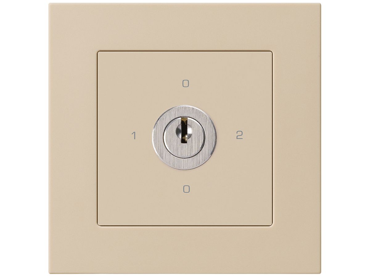UP-Drehschalter kallysto.pro 2/1L beige mit Schloss Kaba 8