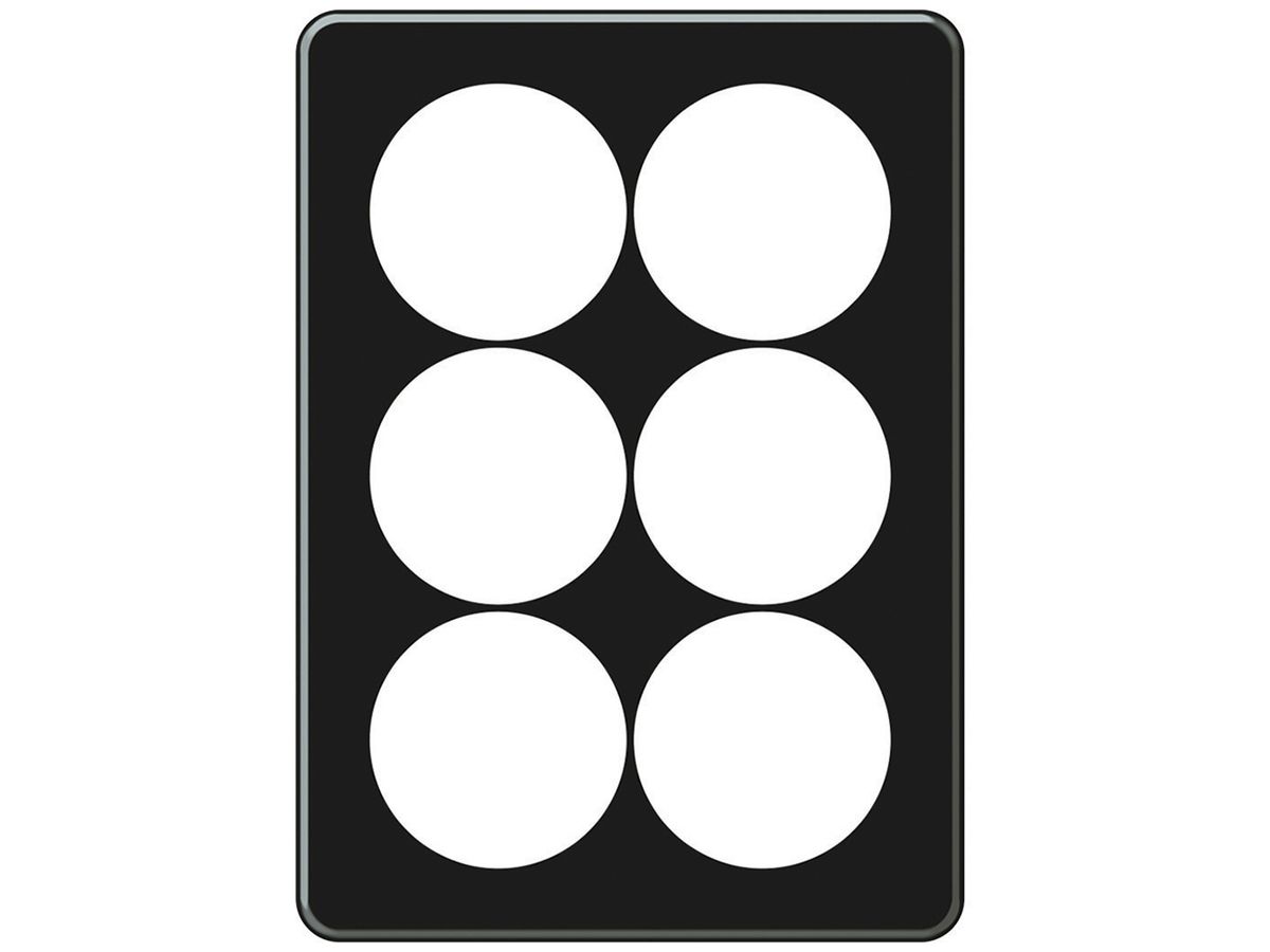 UP-Abdeckplatte origin 3×2 Ø58mm 152×212mm schwarz