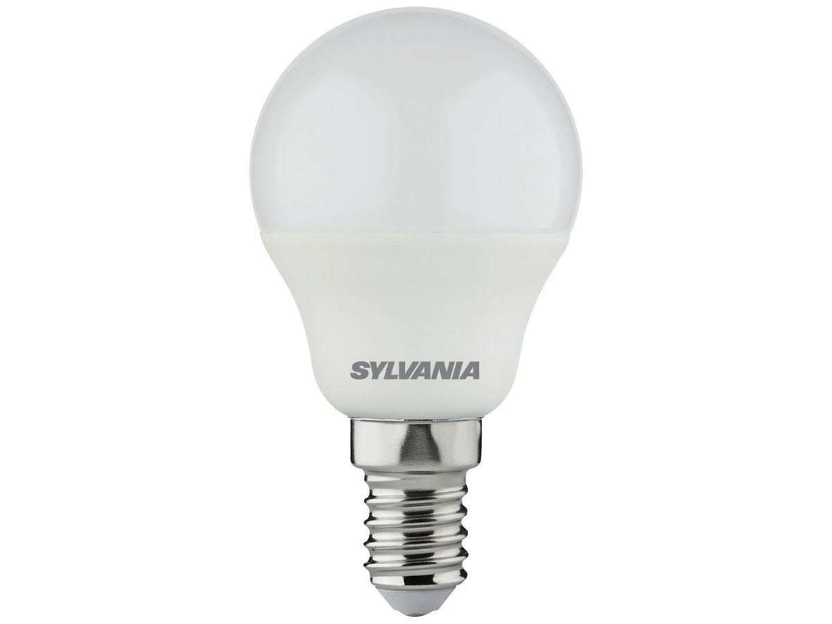 LED-Lampe Sylvania ToLEDo Ball E14 4.2W 470lm 4000K opal 150° Ø45×82mm