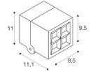 LED-Decken-/Wandleuchte SLV S-CUBE 15W 1000lm 827/830 IP65 DIM 111×95mm an