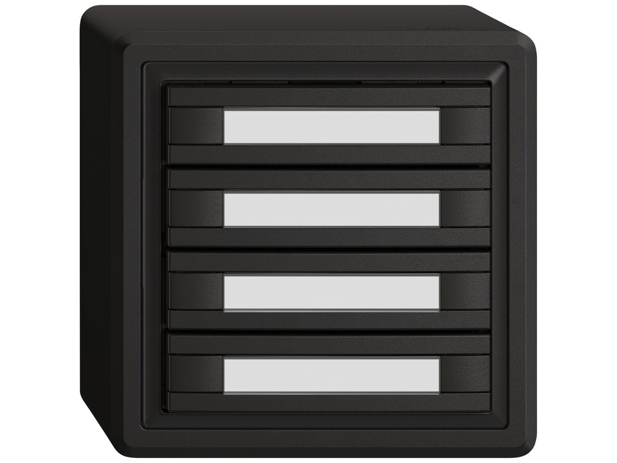 AP-KNX-Taster RGB EDIZIO.liv SNAPFIX® Temperaturfüh.o.LED Pap.8×T 1-Tbed.sz