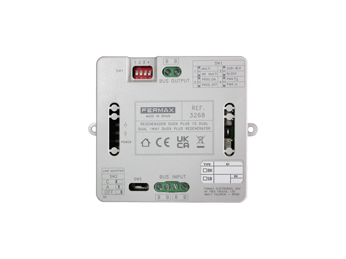 EB-Signal Regenerator Fermax DUOX Plus 86×89×26mm 24VDC