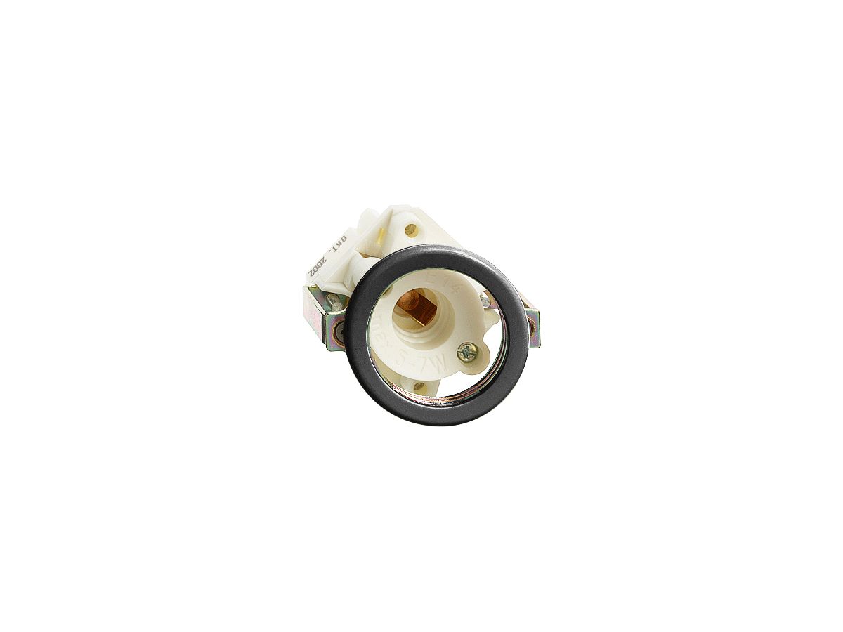 UP-Signallampe 7W E14 schwarz, ohne Schraublinse gewölbt