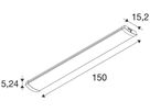 LED-Lichtleiste SLV BATTEN FLAT P SEN 29W 7467lm 3000…5000K IP44 EM3h 1500mm