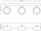 LED-Spot Philips Bracia 16.5W 1650lm 2700K 110° 430×80.5mm schwarz 3×Spot