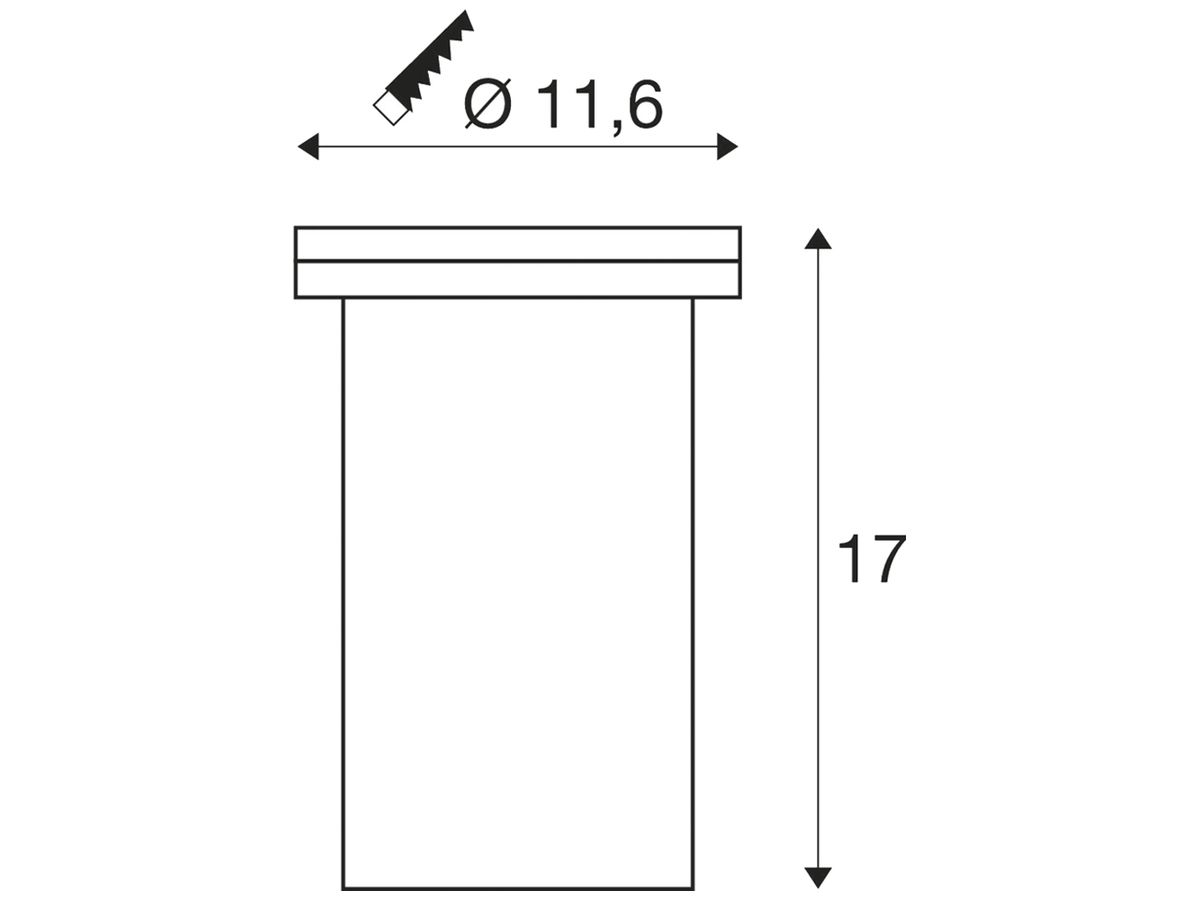 EB-Bodenleuchte SLV DASAR EXACT, GU10 35W rund IP67 Edelstahl