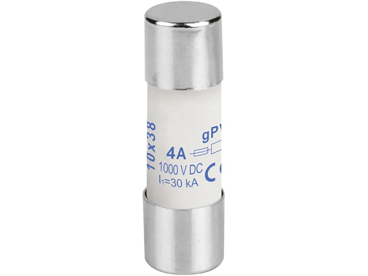 PV-Apparatesicherung Weidmüller, 4A gPV 1000VDC, Keramik, 10×38mm