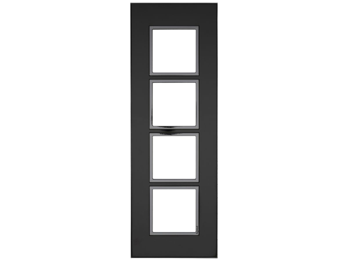 UP-Kopfzeile Legrand Arteor 4×1 vertikal 92×269mm Black reflective