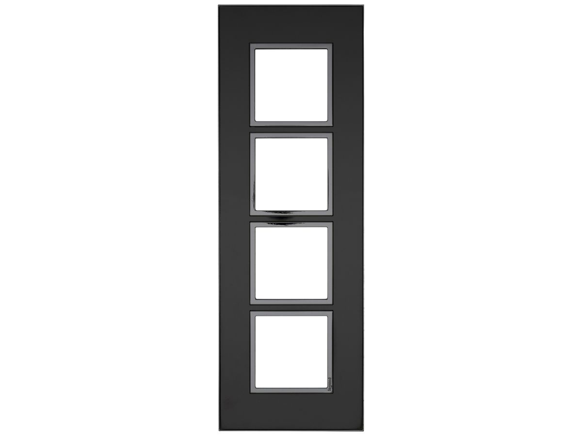 UP-Kopfzeile Legrand Arteor 1×4 horizontal 269×92mm Black reflective