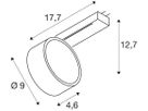 LED-Spot SLV KALU 2.0 10W 1400lm 2700K MB DIM AD1PH 177×48×127mm sz
