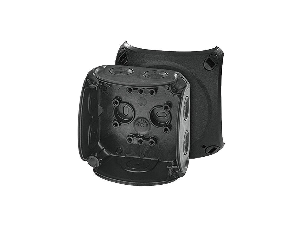 AP-Abzweigdose Gustav Hensel DK 0200 B 93×93×62mm Kunststoff IP66 schwarz