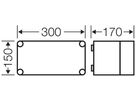 Apparategehäuse Hensel K 0100 grau leer mit transparenter Deckel 300×150×170mm