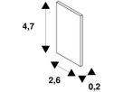 Endkappe SLV 48V TRACK Kunststoff 26×2×47mm weiss