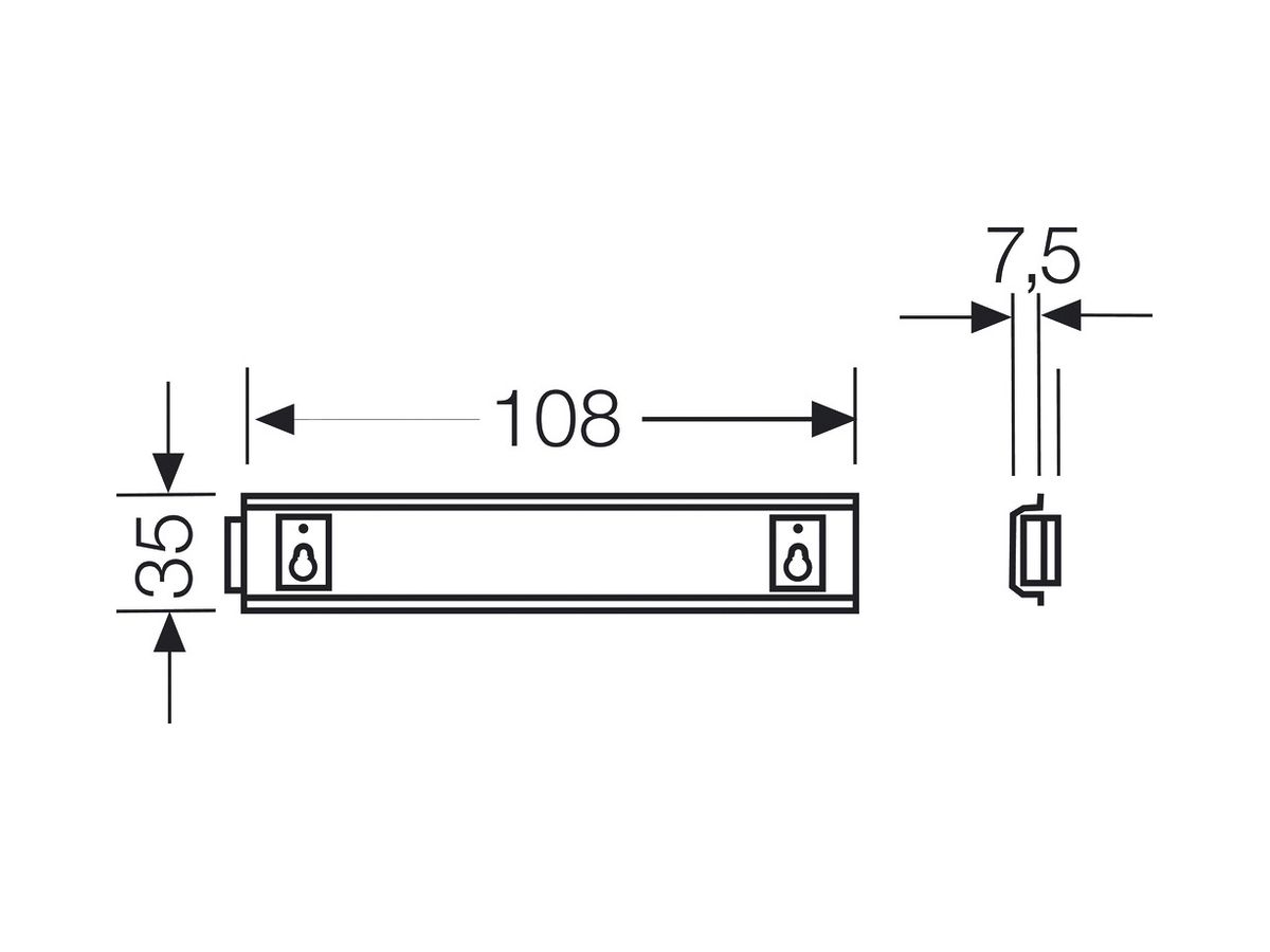 Profilschiene Hensel KGTS 02 Hutprofil 35mm, für KG 9002