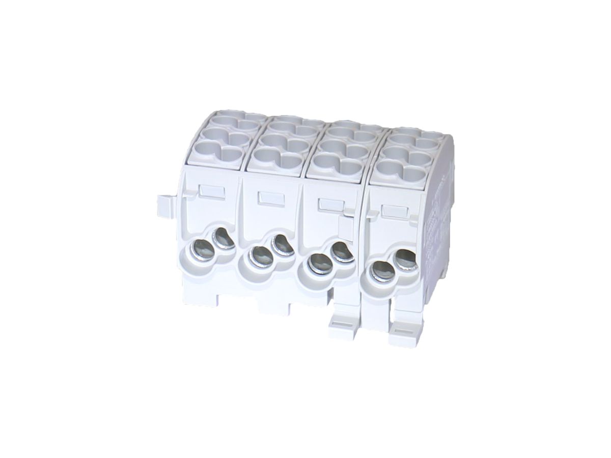 Verteilerblock Typ C 8×25/8×16mm² 100A Alu-CU grau