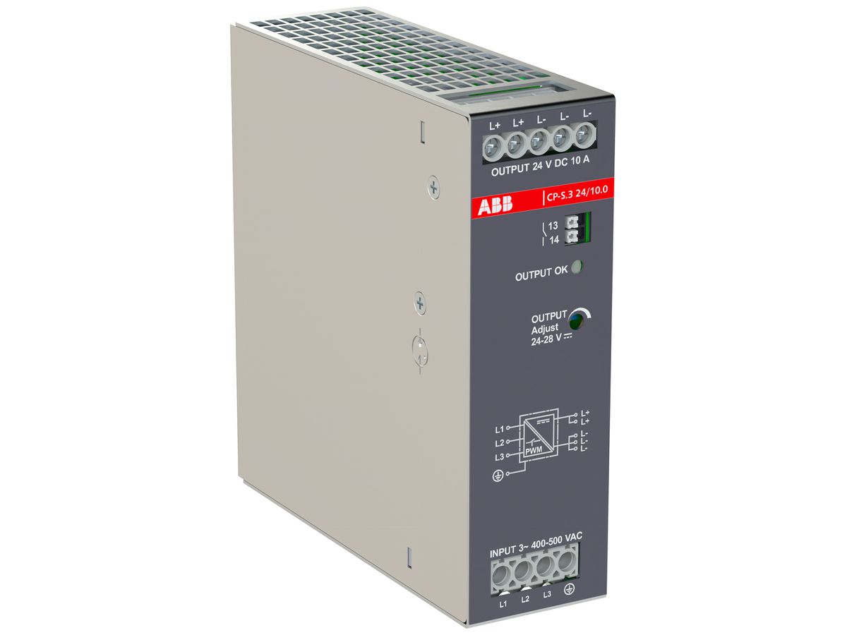 EB-Schaltnetzgerät ABB CP-S.3 24/10.0 320…575VAC 24…28VDC 10A 240W