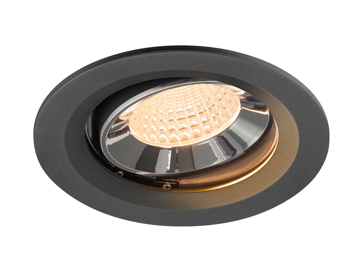 LED-Downlight SLV NUMINOS MOVE M 12W 1700lm 2700K WB DALI Ø120 sz/cr