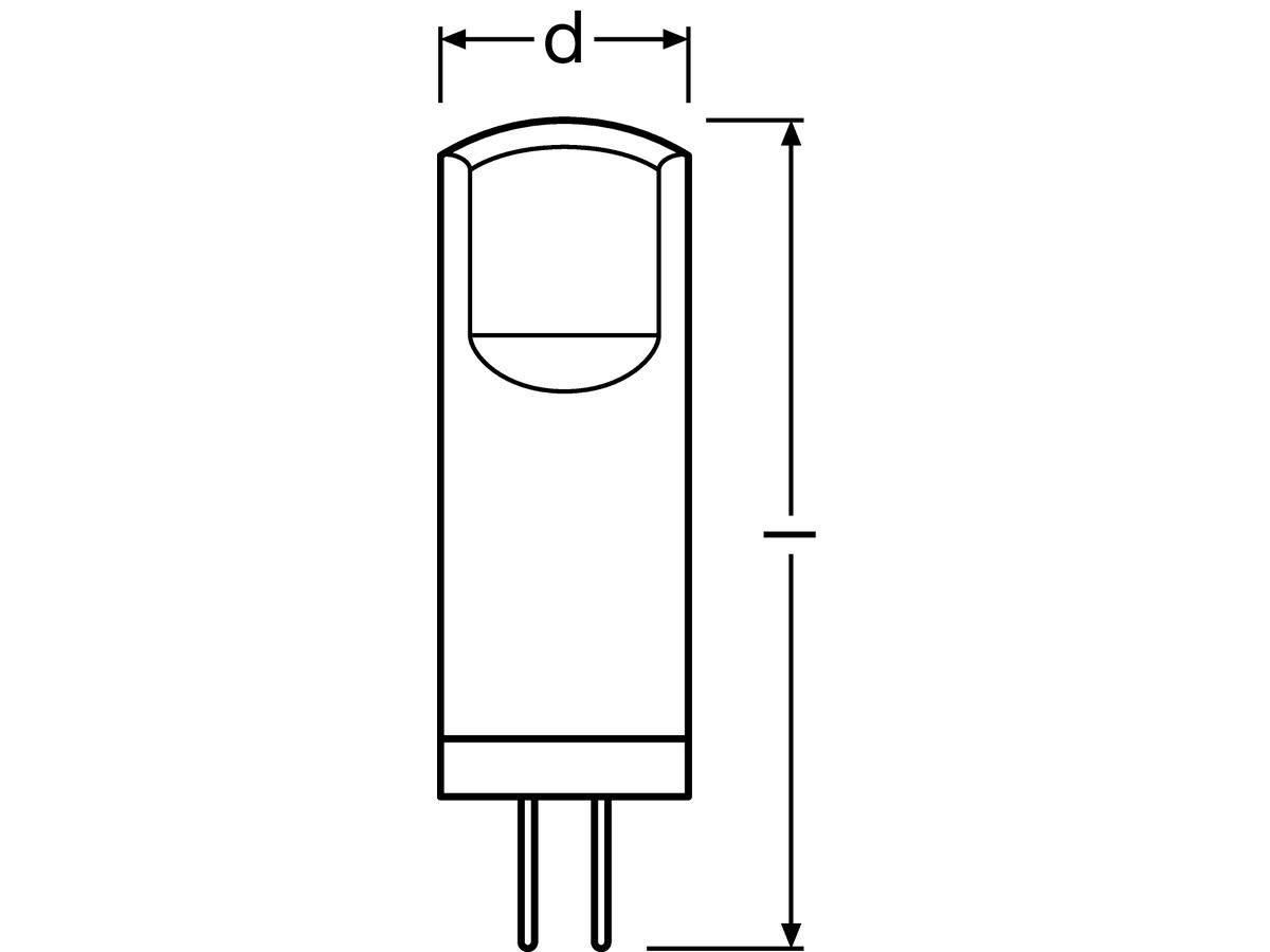 LED-Lampe LEDVANCE BASE PIN G4 1.8W 200lm 2700K klar (5 Stück)