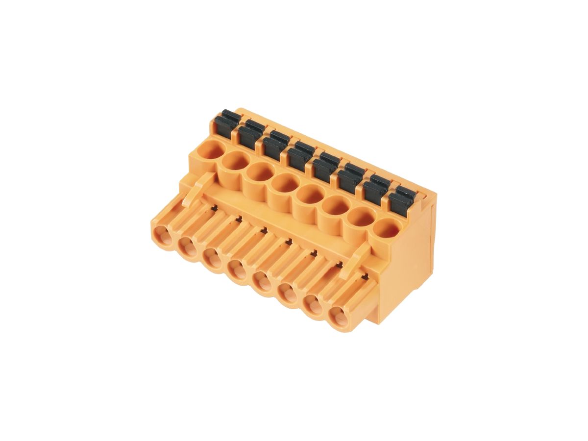 Buchsenstecker Weidmüller BLF geschlossen 5mm 6L verzinnt orange