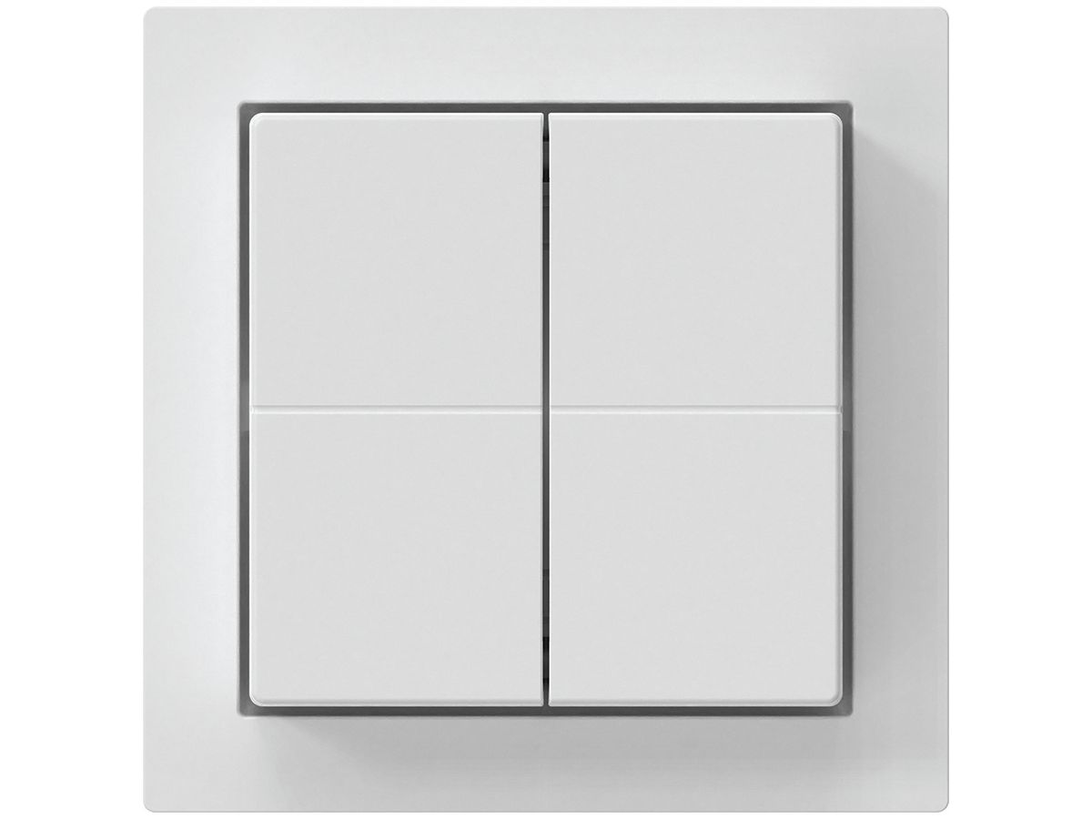 Frontset zu Funktaster Friends of Hue KAL, 60×60mm, mit Knopf, klebend, weiss
