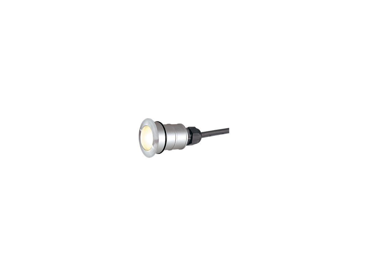 EB-LED-Bodenleuchte POWER TRAIL-LITE 350mA 1W 3000K rund IP67 Edelstahl