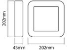 LED-Wandleuchte LDV ENDURA STYLE SQUARE 13.5W 480lm 3000K Aluminium anthrazit