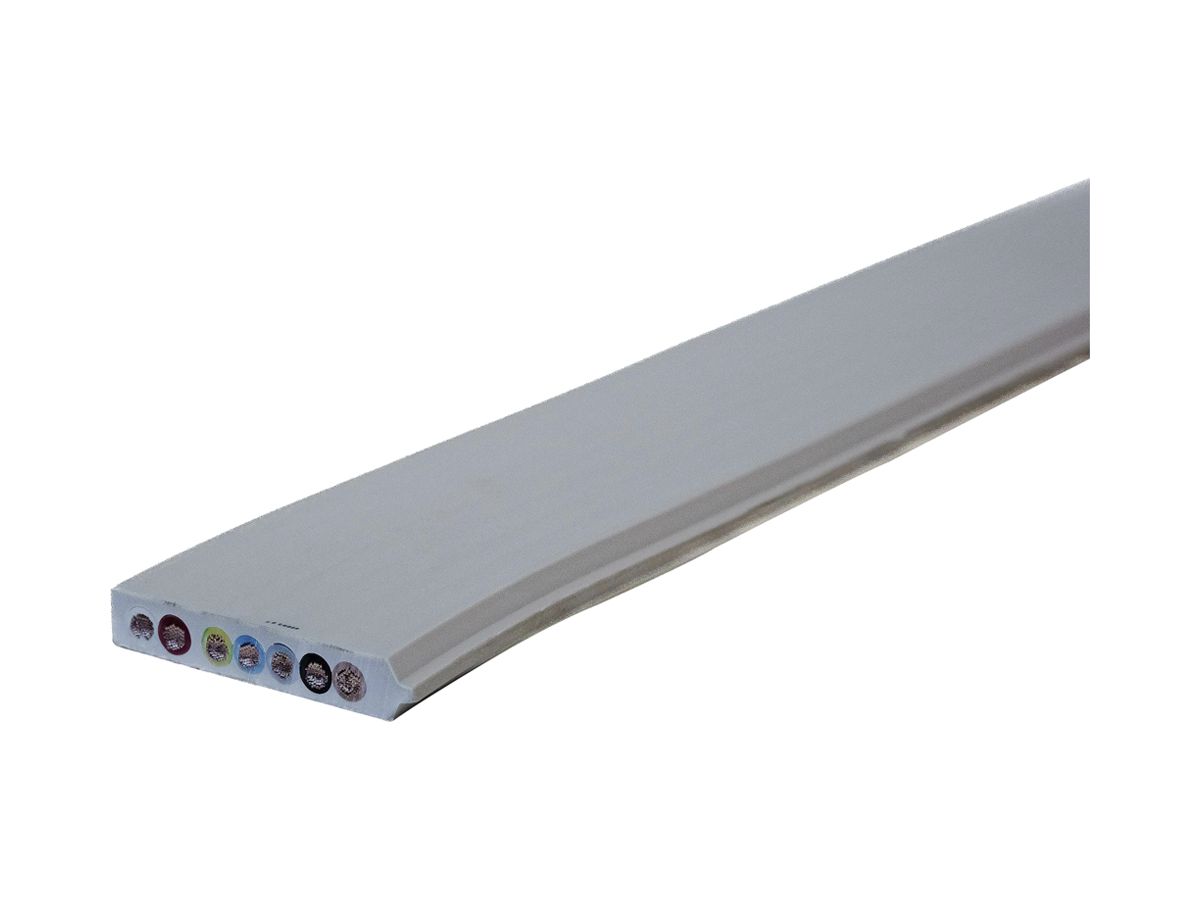 Flachkabel Woertz 7×4mm² halogenfrei grau B2ca