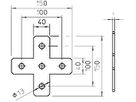 Verbindungsplatte X Bettermann 150×150×40×5mm tauchfeuerverz.