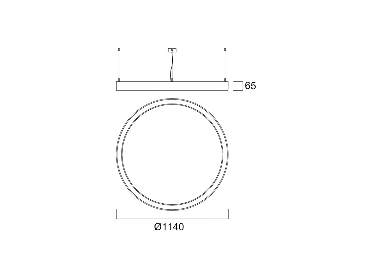 LED-Pendelleuchte Sylvania Nilo 88W 9120lm 830 DALI EM Ø1200mm weiss