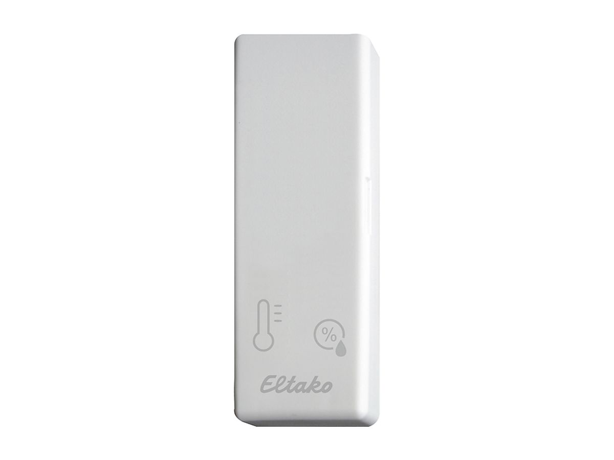 AP-RF-Temperatur-Feuchtesensor Eltako FTFB, batteriebetrieben, weiss glänzend