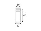 LED-Standleuchte SLV RUSTY 40 SQUARE, 8.6W 430lm 3000K IP55 Eisen gerostet