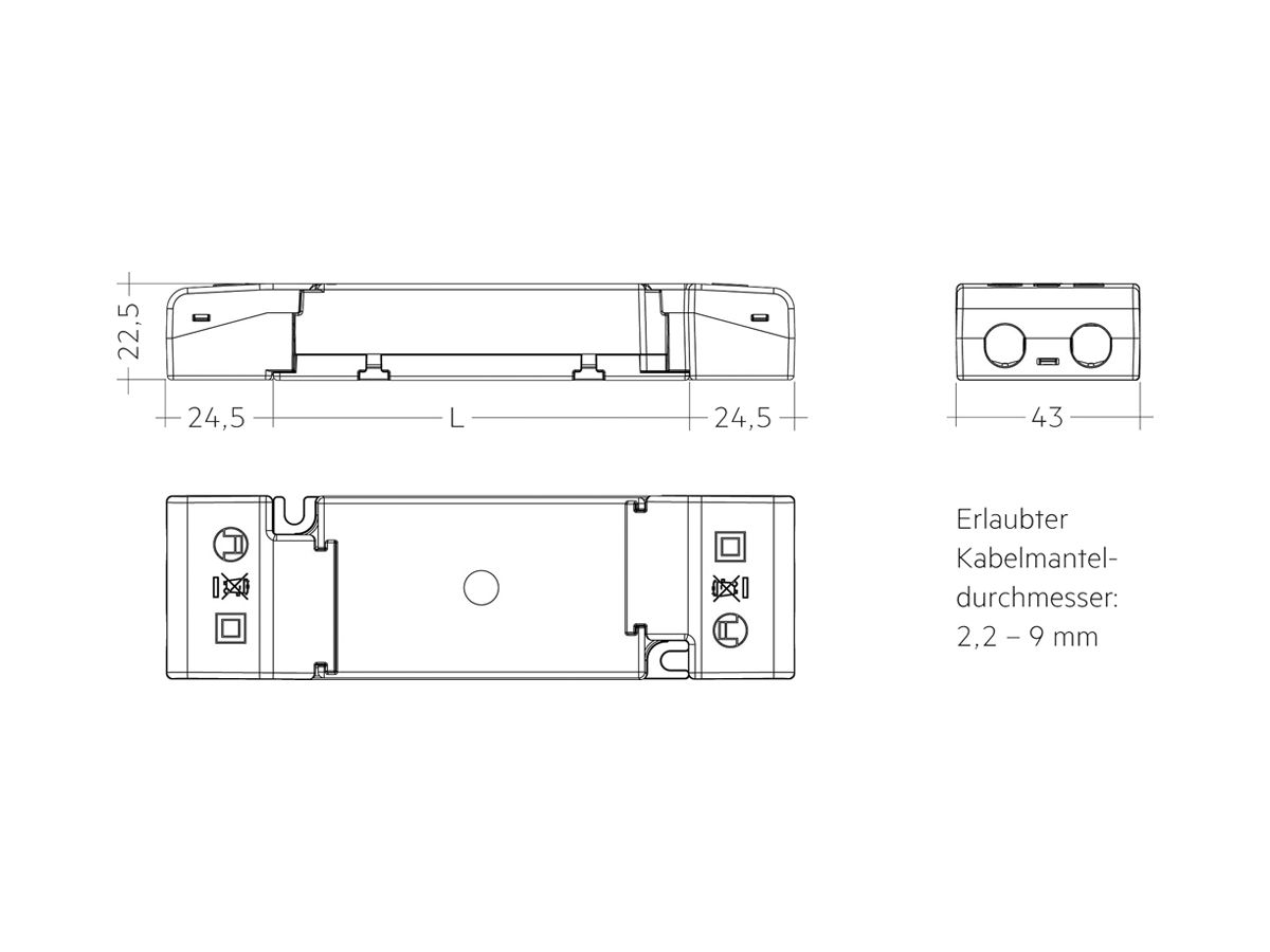 Zugentlastung zu LC SC ADVANCED 43×22.5mm CLIP-ON