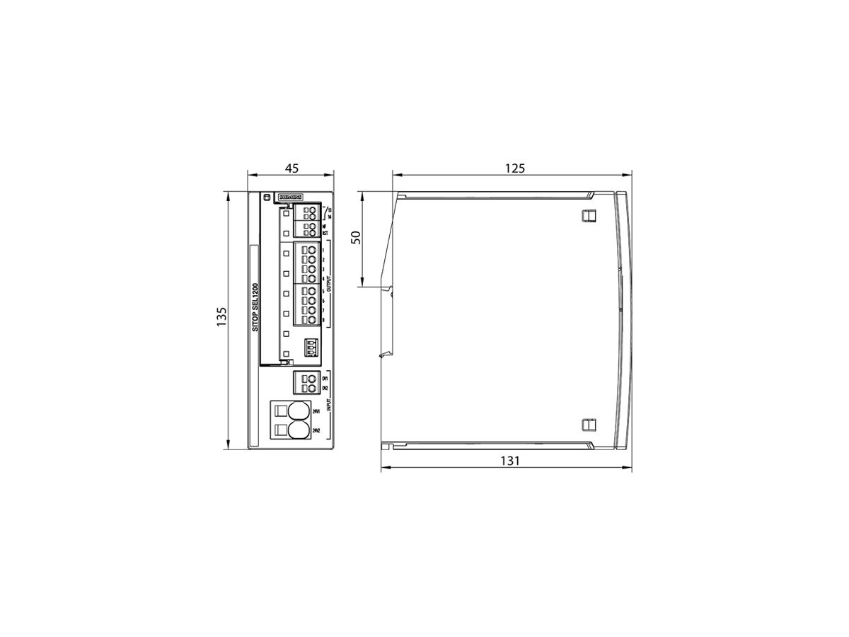 Selektivitätsmodul Siemens SITOP, IN: 24VDC/72A, OUT: 24VDC/8×10A, schaltend