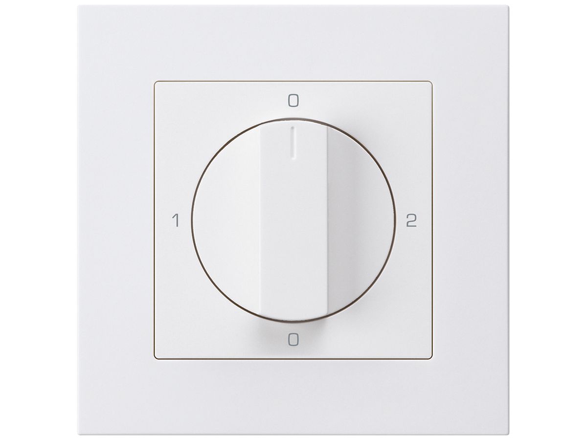UP-Drehschalter kallysto.pro 2/1L weiss mit Drehgriff