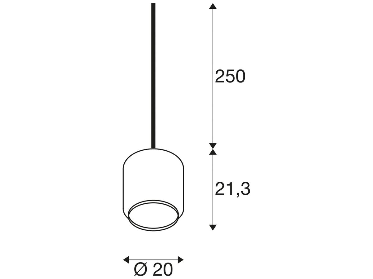 Pendelleuchte SLV PANTILO 20 E27 15W Ø200×213mm kupfer/Glas