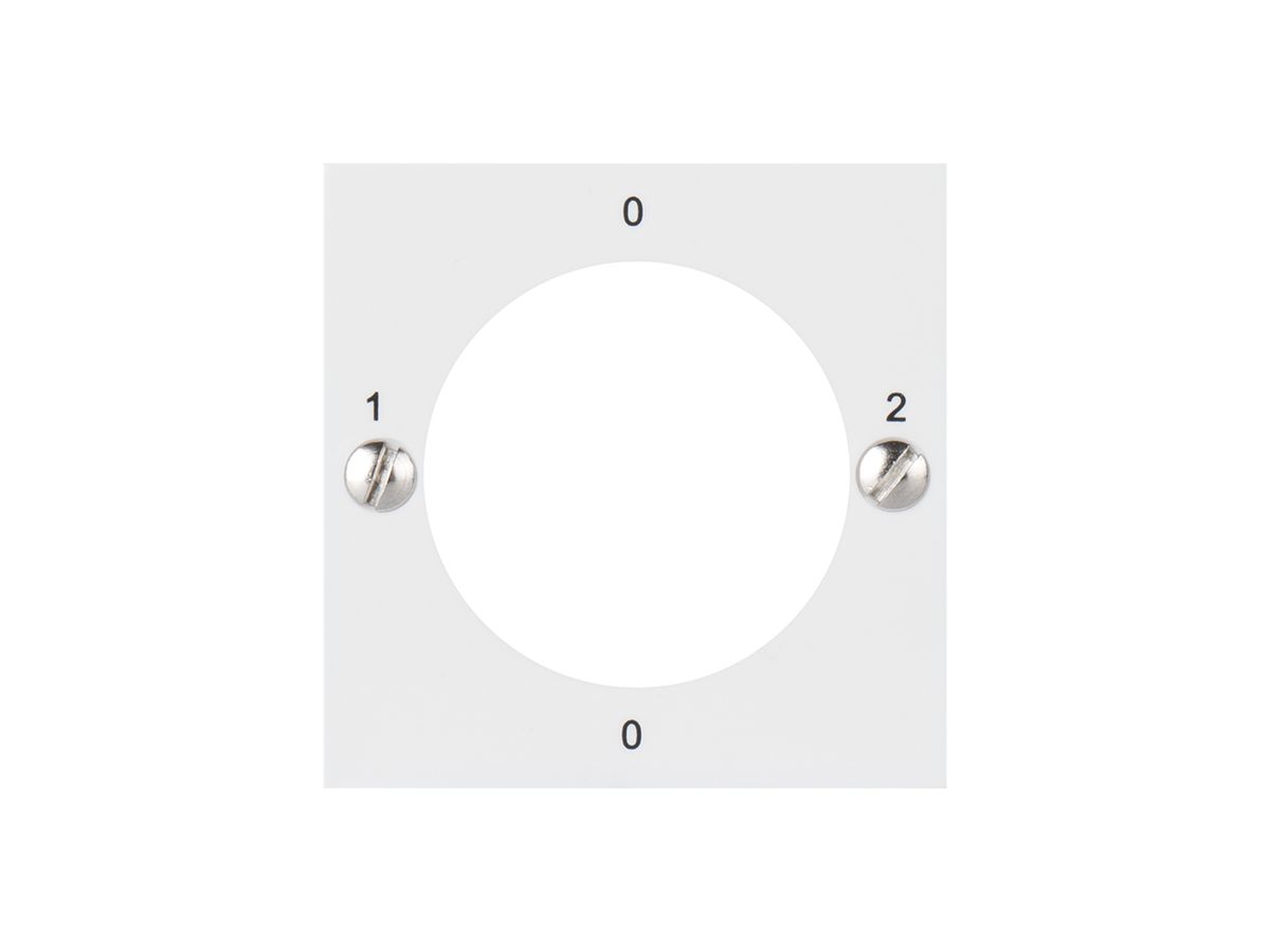 Frontplatte ATO für Schlüsselschalter 0-1-0-2 weiss