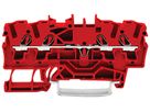 Durchgangs-Reihenklemme WAGO TOPJOB S 2.5mm² 24A 800V Push-in 4×1 TH35 rot