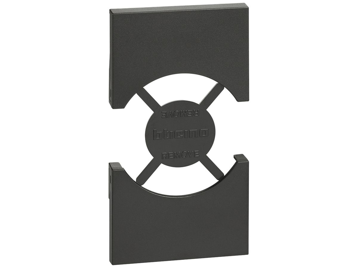 Abdeckung Living Now 2 Module für Schuko/italienische Steckdose schwarz
