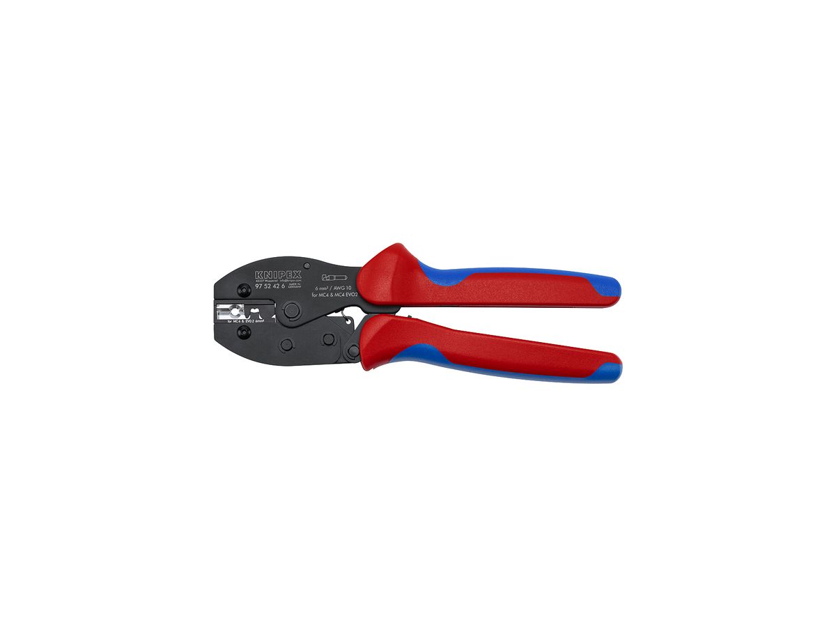 Crimpzange KNIPEX PreciForce® MC4 verschiedene Anwendungen 6mm² 220mm