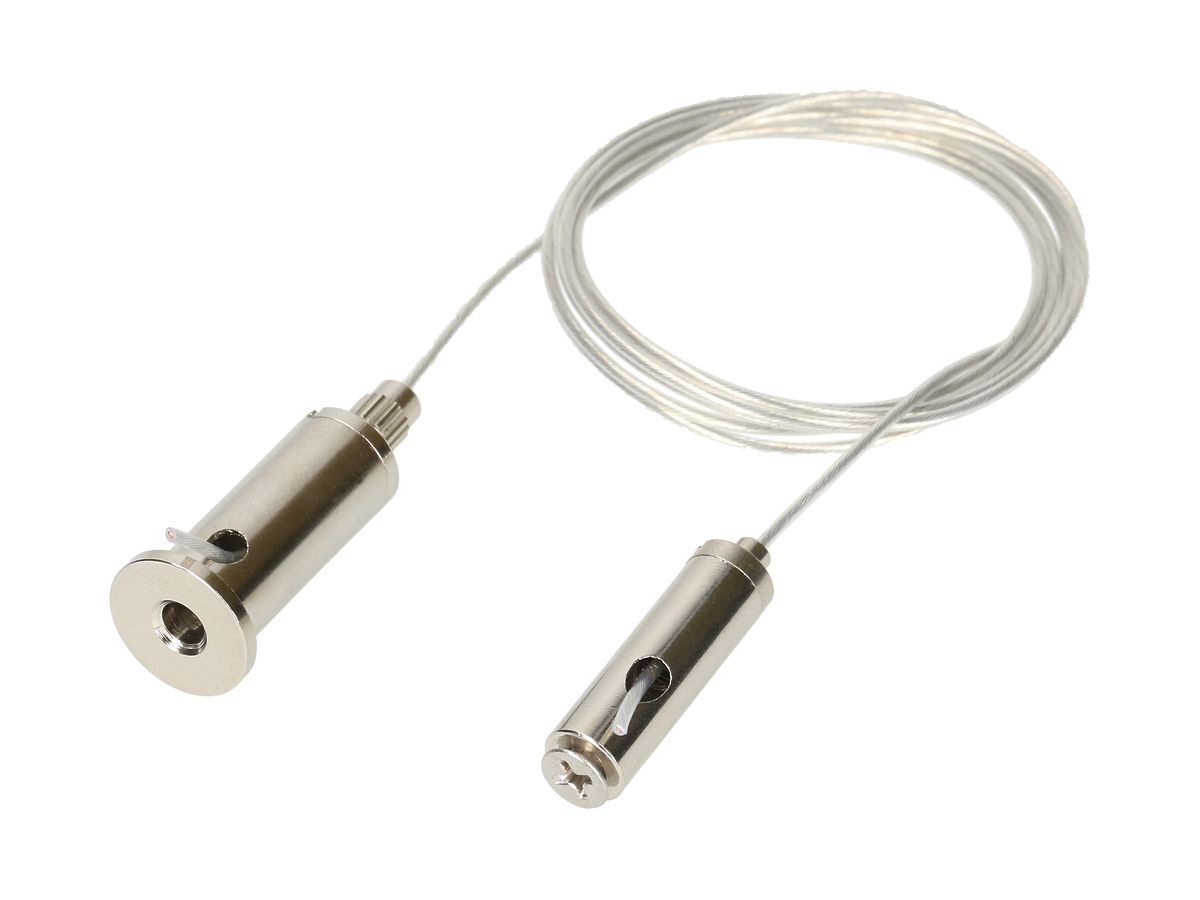Abhängeset CASAMBI ROSP, silber, 0.5mm², 1250mm, zu LED Montageschiene iLEDO-SI