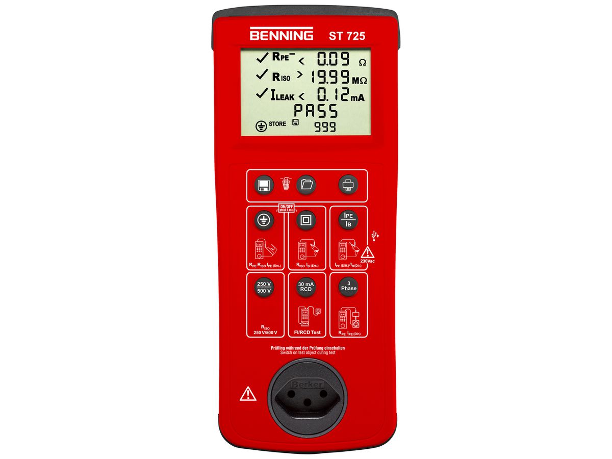 Gerätetester Benning ST 725 500VUC 0.25…20mA 0.05…20Ω