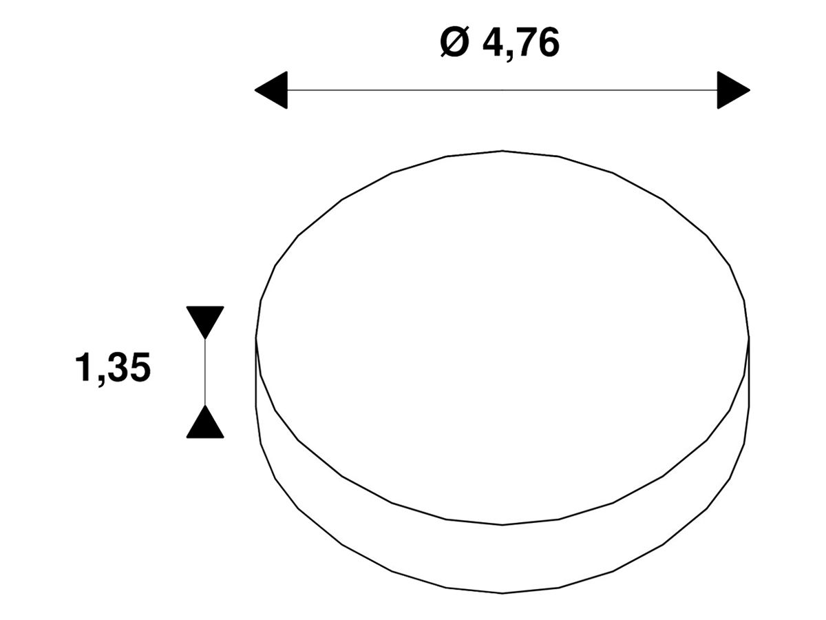 Zierring SLV NOBLO Kunststoff Ø47.6×13.5mm grau