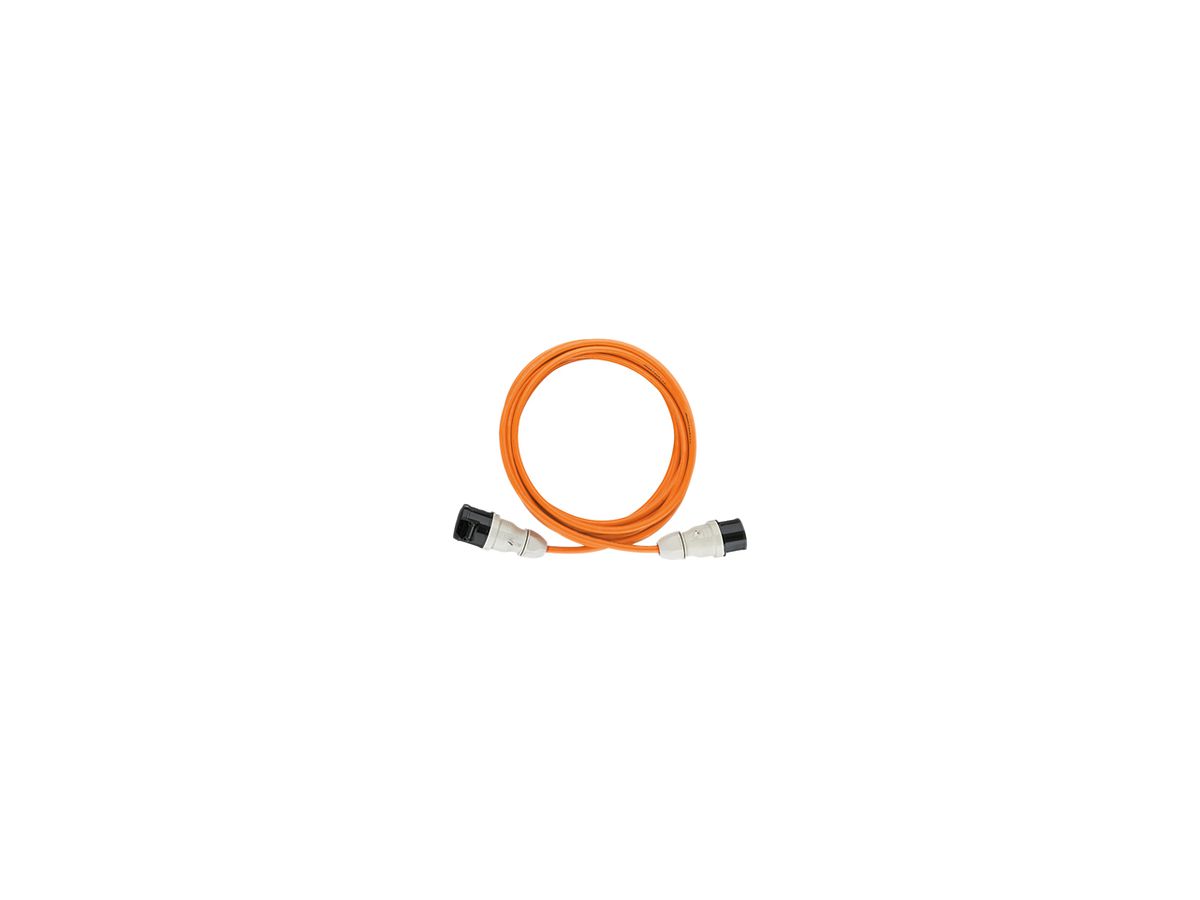 Verlängerung 5×4mm² 6m G-PUR CEE/CEE 7h 32A IP44 orange