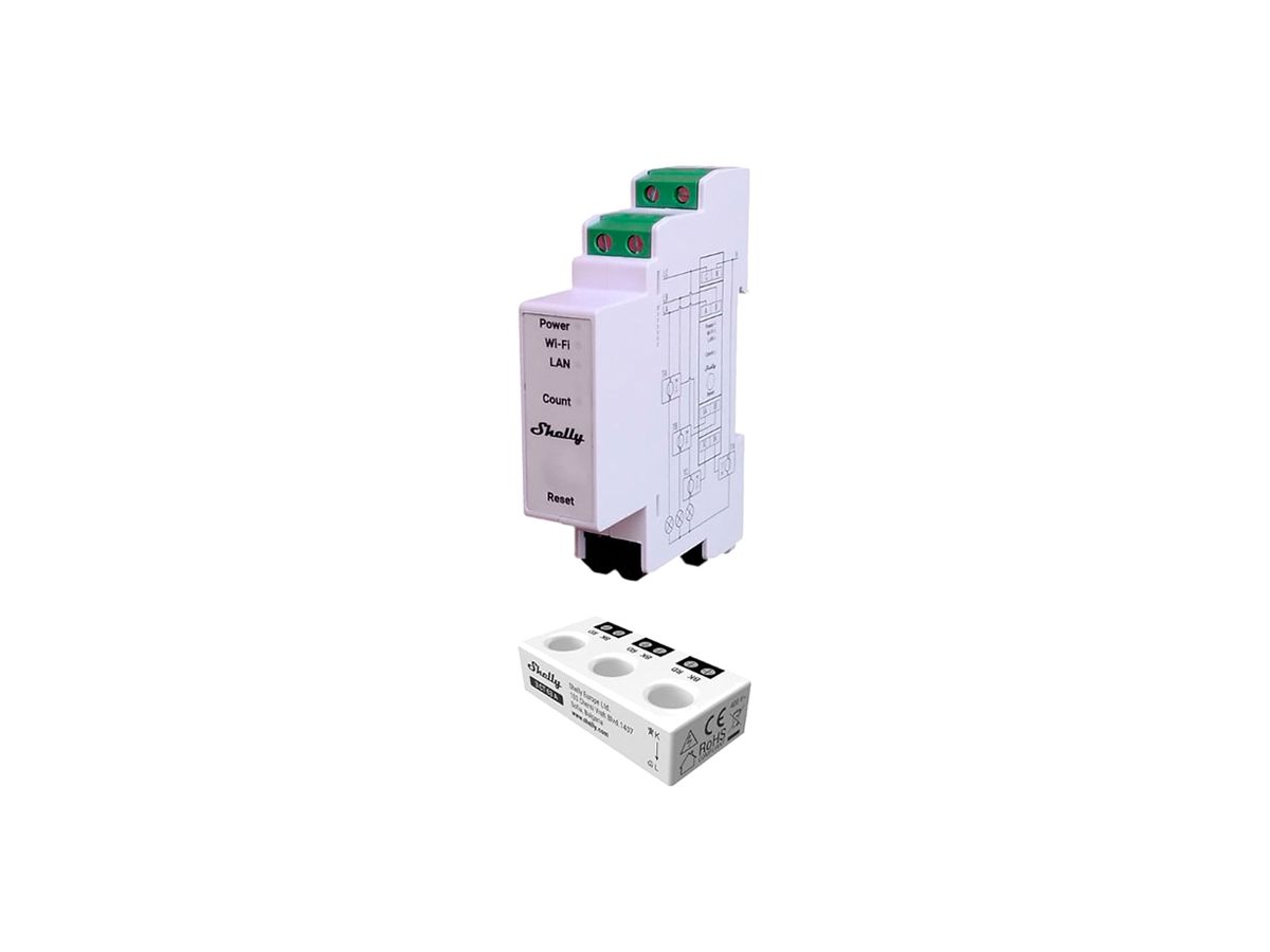 REG-Energiezähler Shelly Pro 3EM-3CT63 Wi-Fi/Ethernet/Bt 1TE