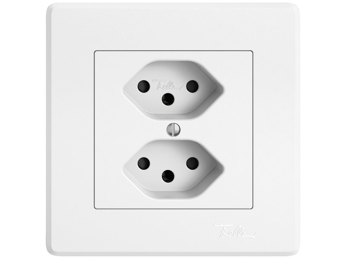 UP-Steckdose EDIZIO.liv SNAPFIX® 2×T13 mit Shutter ws
